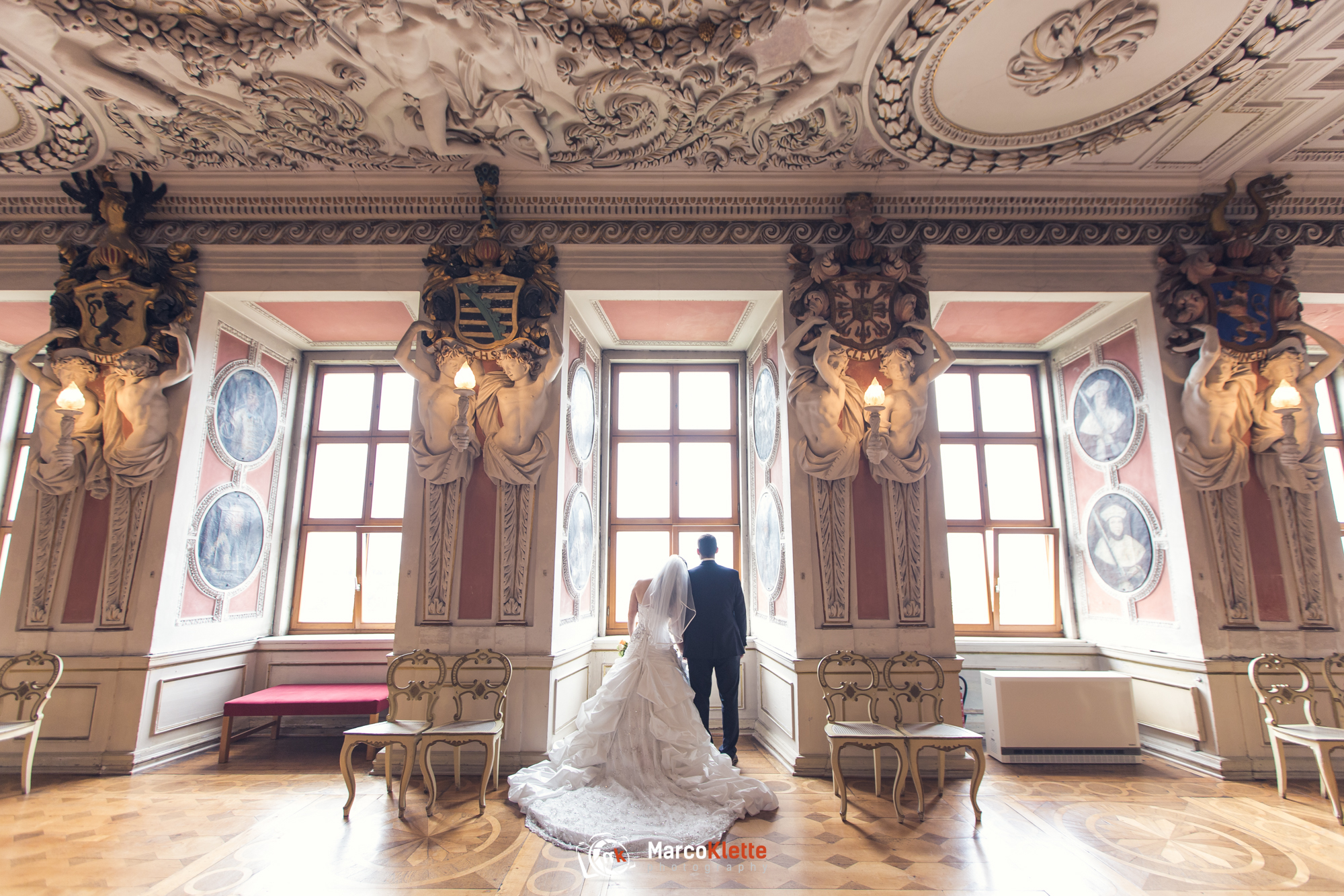 Hochzeitsfotos in Gotha im Schloss Friedenstein